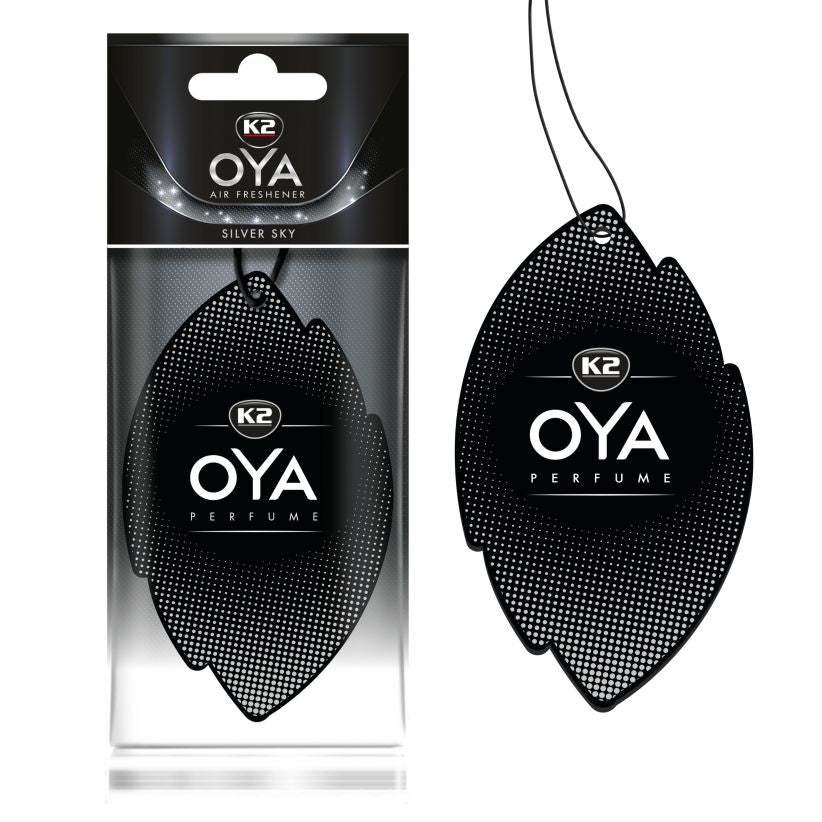 CLECAR + K2 OYA SILVER - Zapach samochodowy (bergamotka, nuty drzewne, mango)
